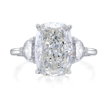 Evelyn 9x13mm White G Radiant-Cut Ring
