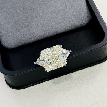 S925 Silver Princess-Cut White Diamond Ring
