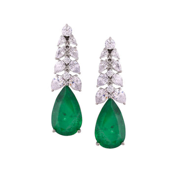 ÉmeraudeLarmes™ 925 Gold-Plated Emerald Drop Earrings