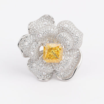 Florence™ Radiant-Cut Yellow Diamond Ring