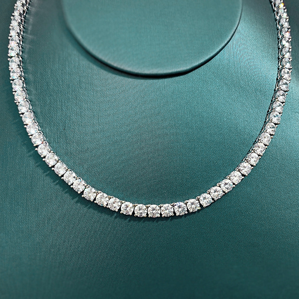 FrostCushion Necklace – 925 Silver with Ice-Cut Cushion Zircon Pendant