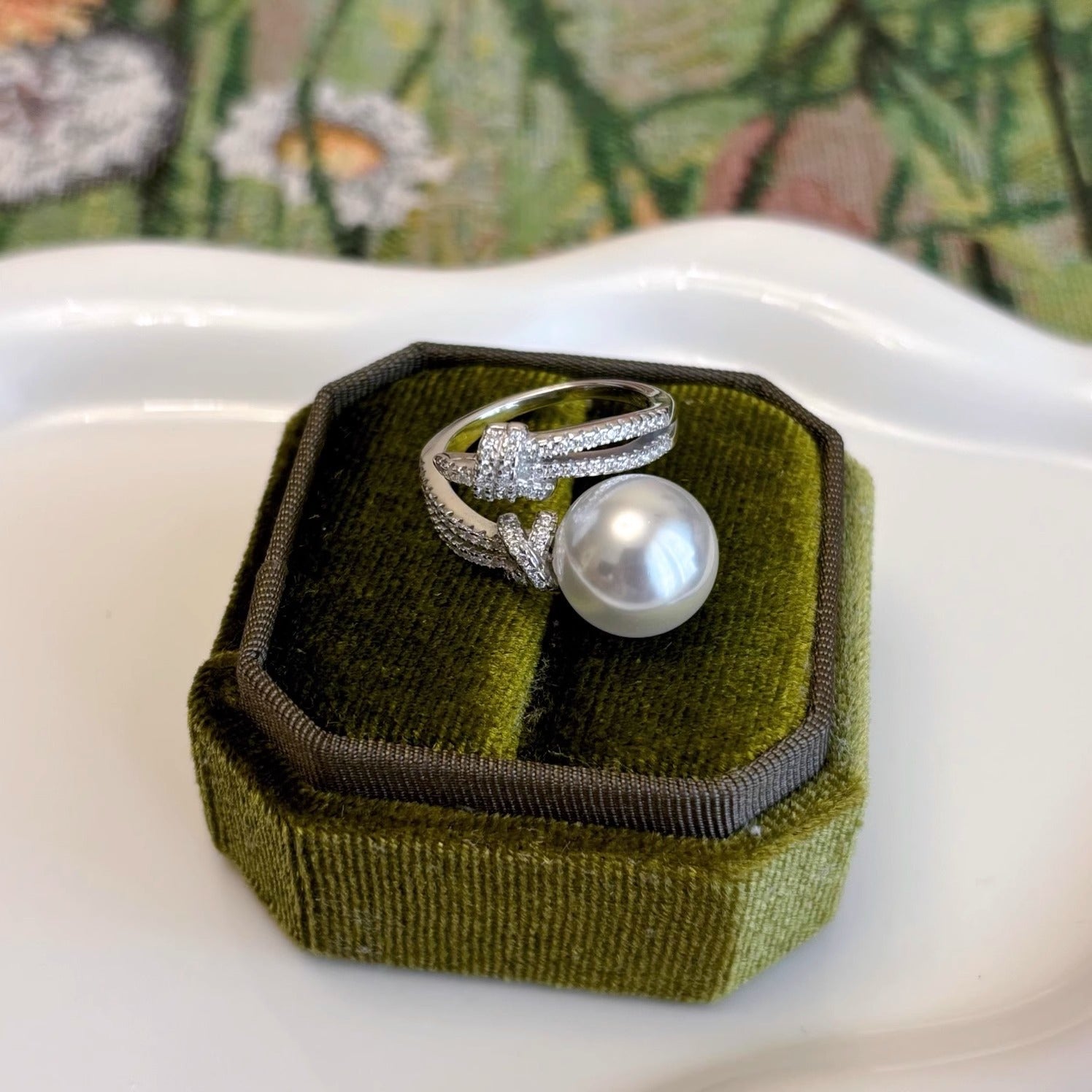 S925 Pearl Knot Ring