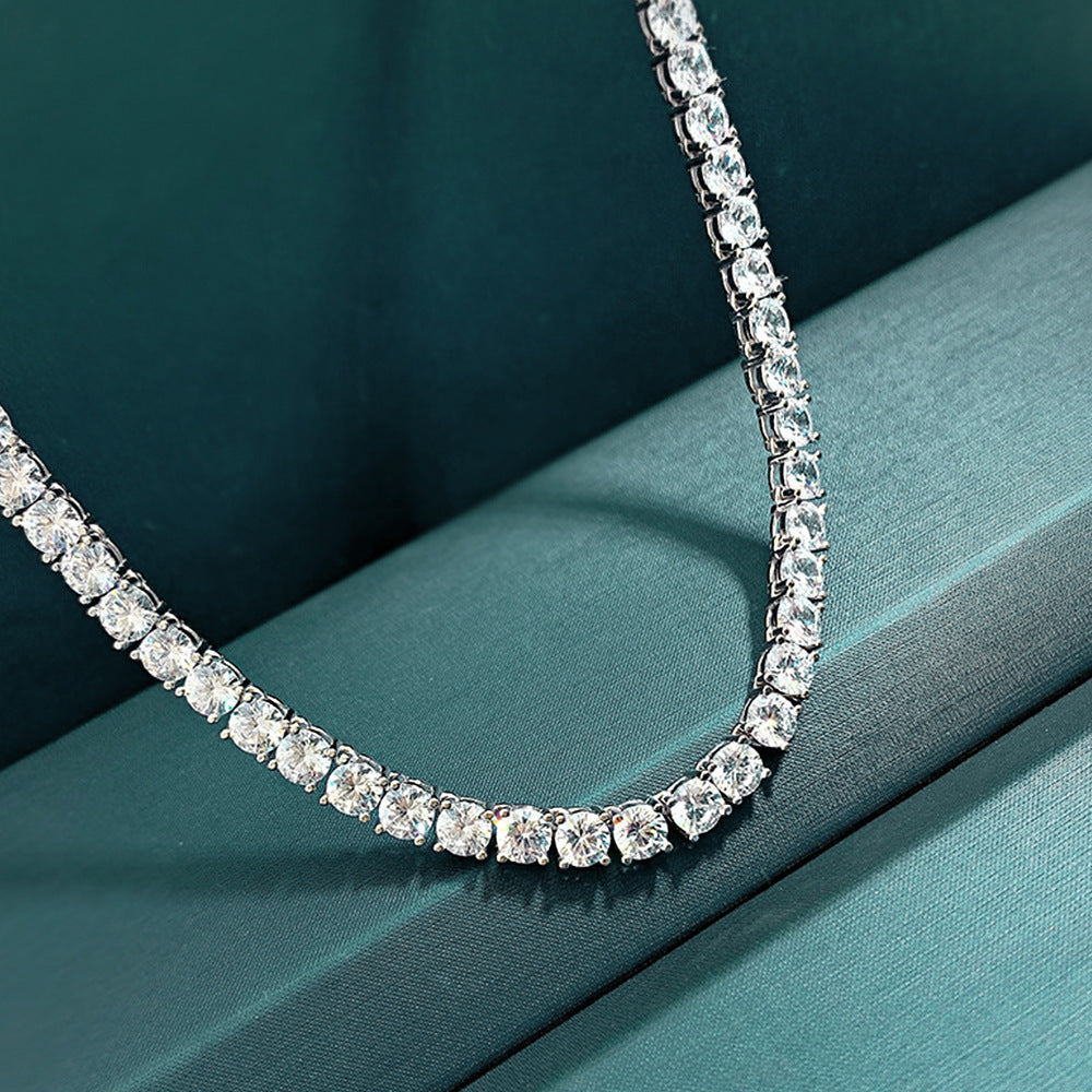 FrostCushion Necklace – 925 Silver with Ice-Cut Cushion Zircon Pendant