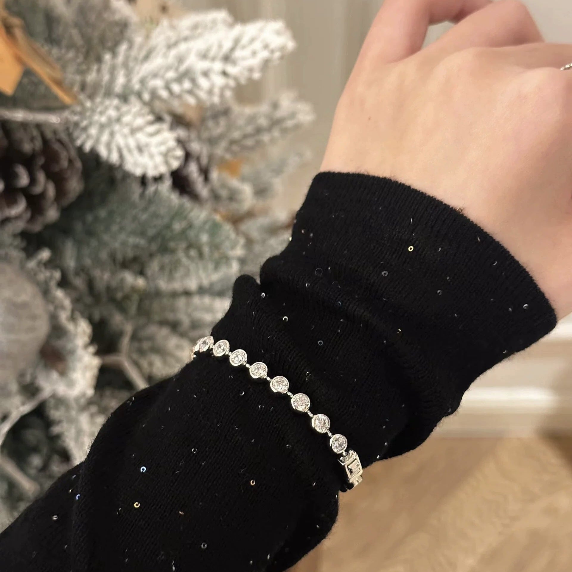 DoucePerle™ S925 Silver Bubble Diamond Bracelet
