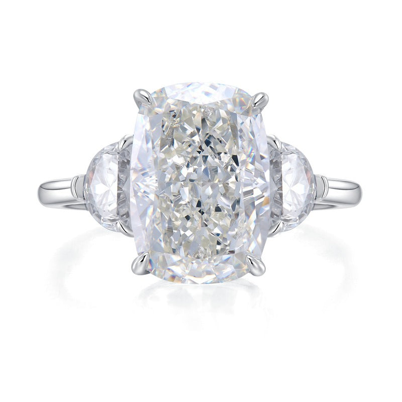 Evelyn 9x13mm White G Radiant-Cut Ring