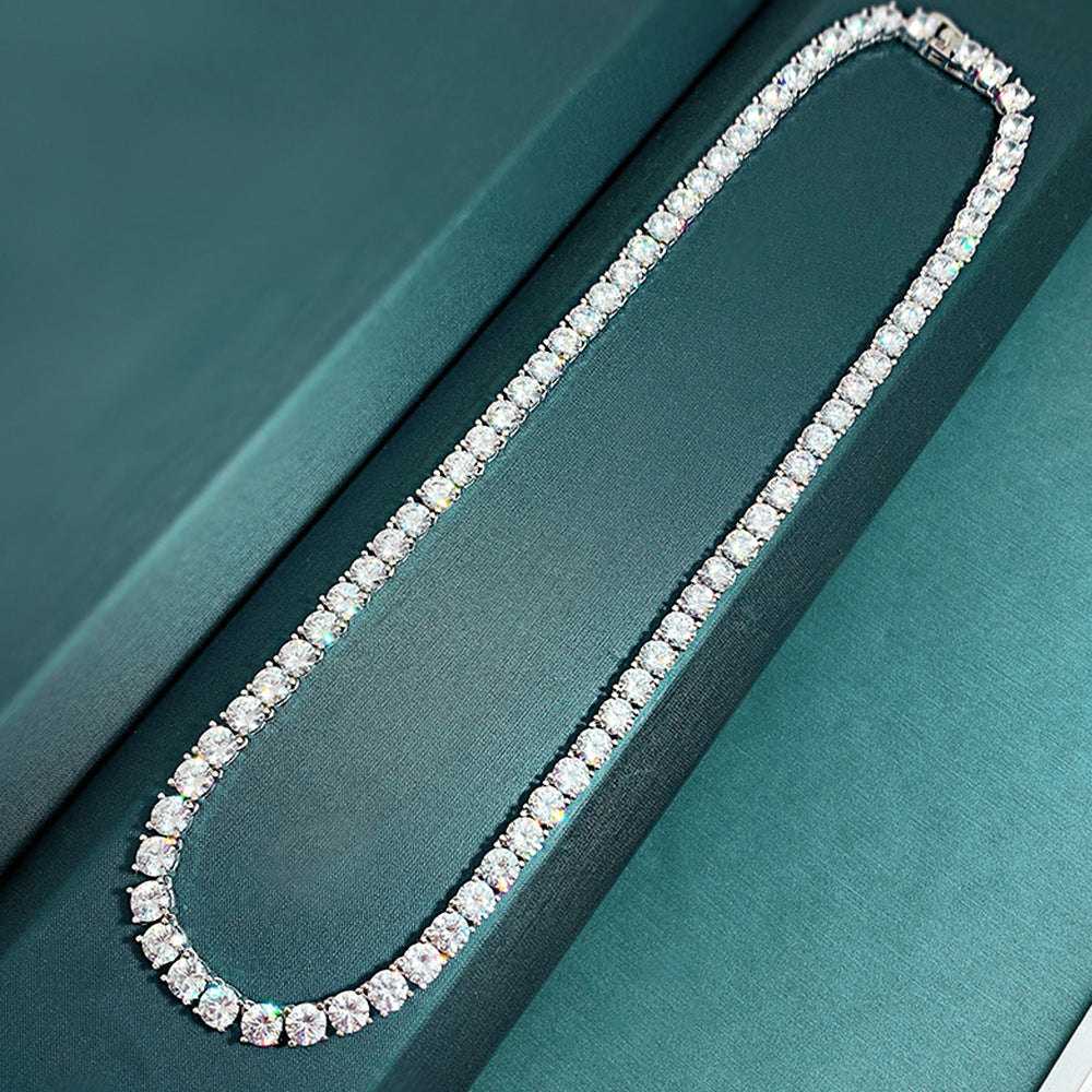 FrostCushion Necklace – 925 Silver with Ice-Cut Cushion Zircon Pendant