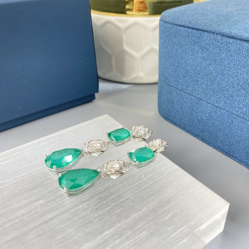 S925 Rose & Camellia Earrings