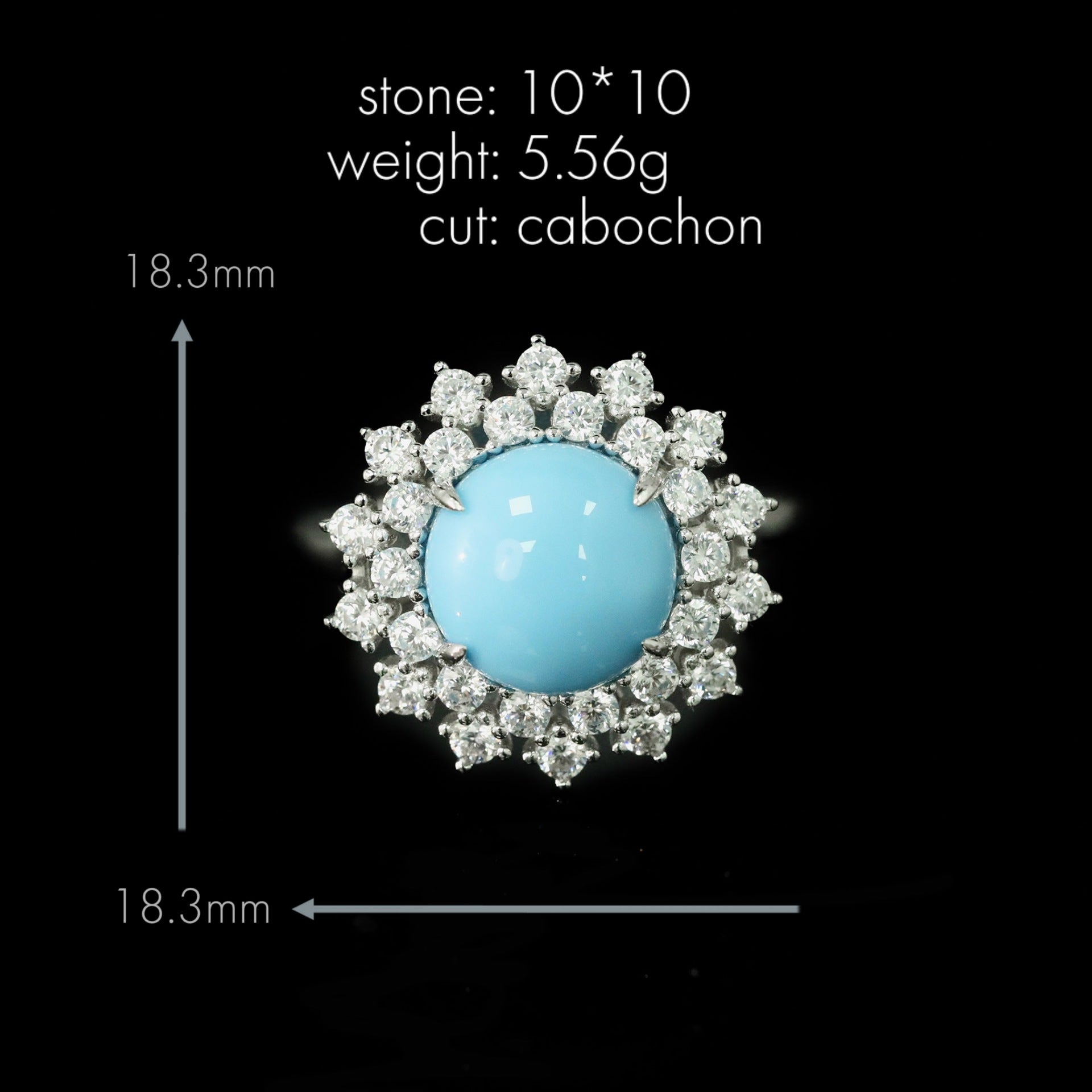 FleurBleue™ 925 Gold-Plated Blue Topaz Ring