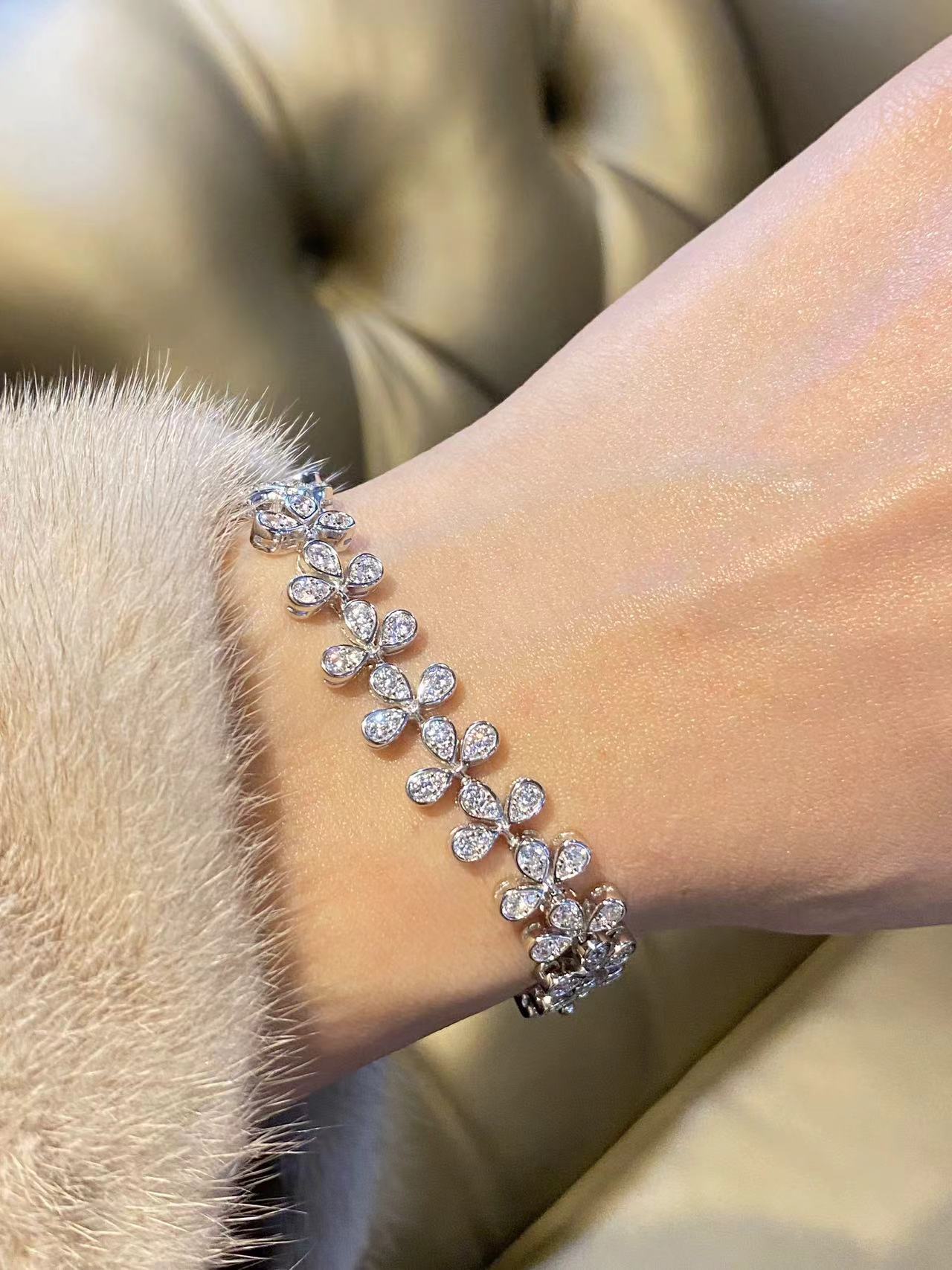 PlumeRoyale™ S925 Silver Teardrop & Petal Pavé