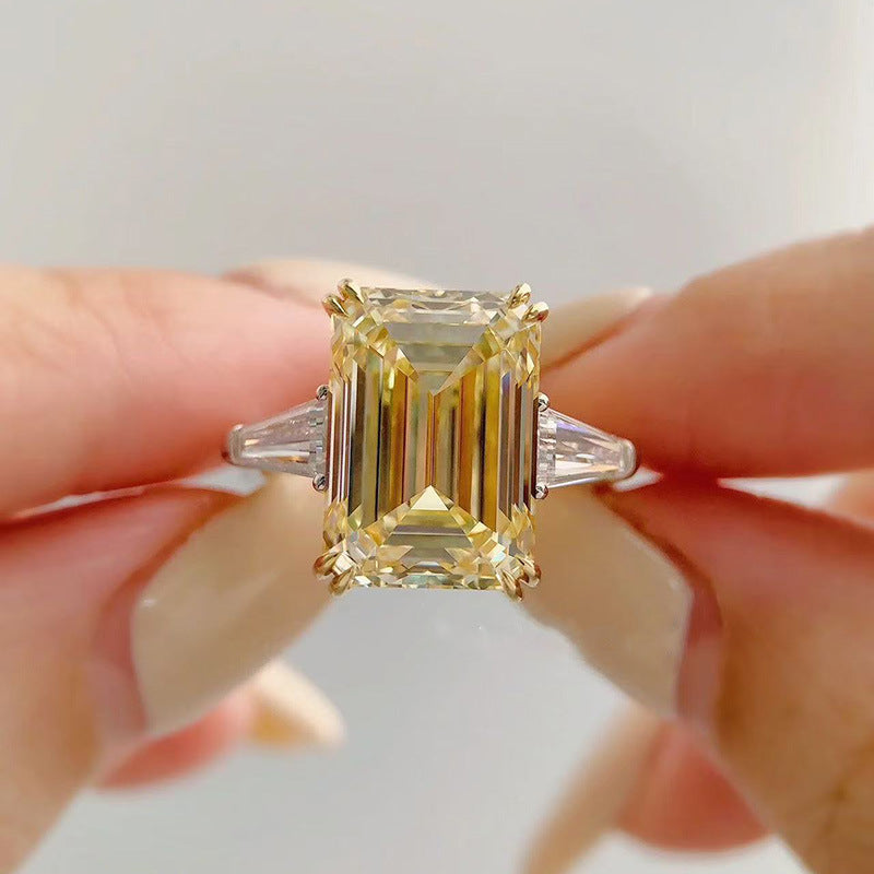 Citrine Baguette Diamond Statement
