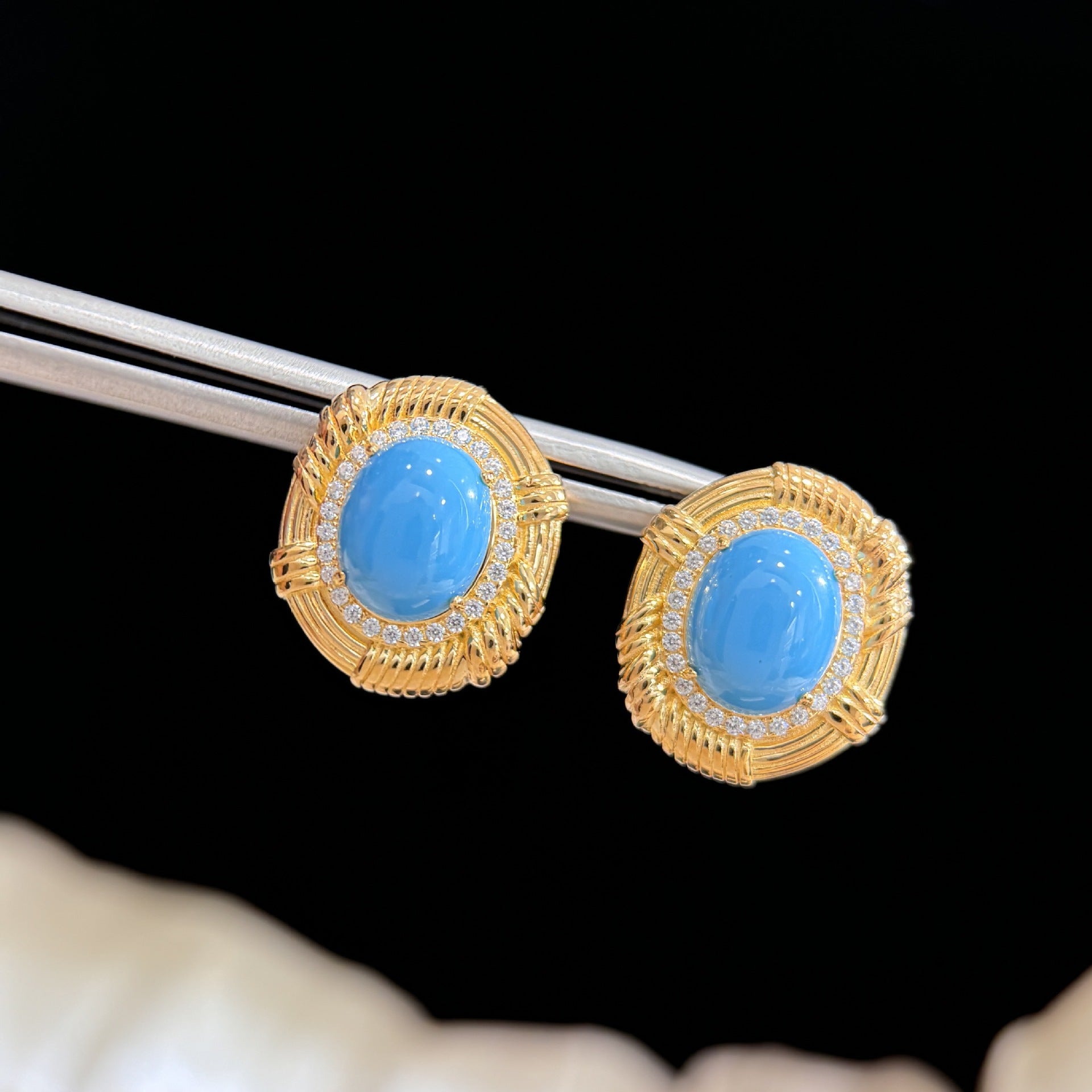 TurquoiseDynasty™ S925 Gold-Brushed Vintage Earrings