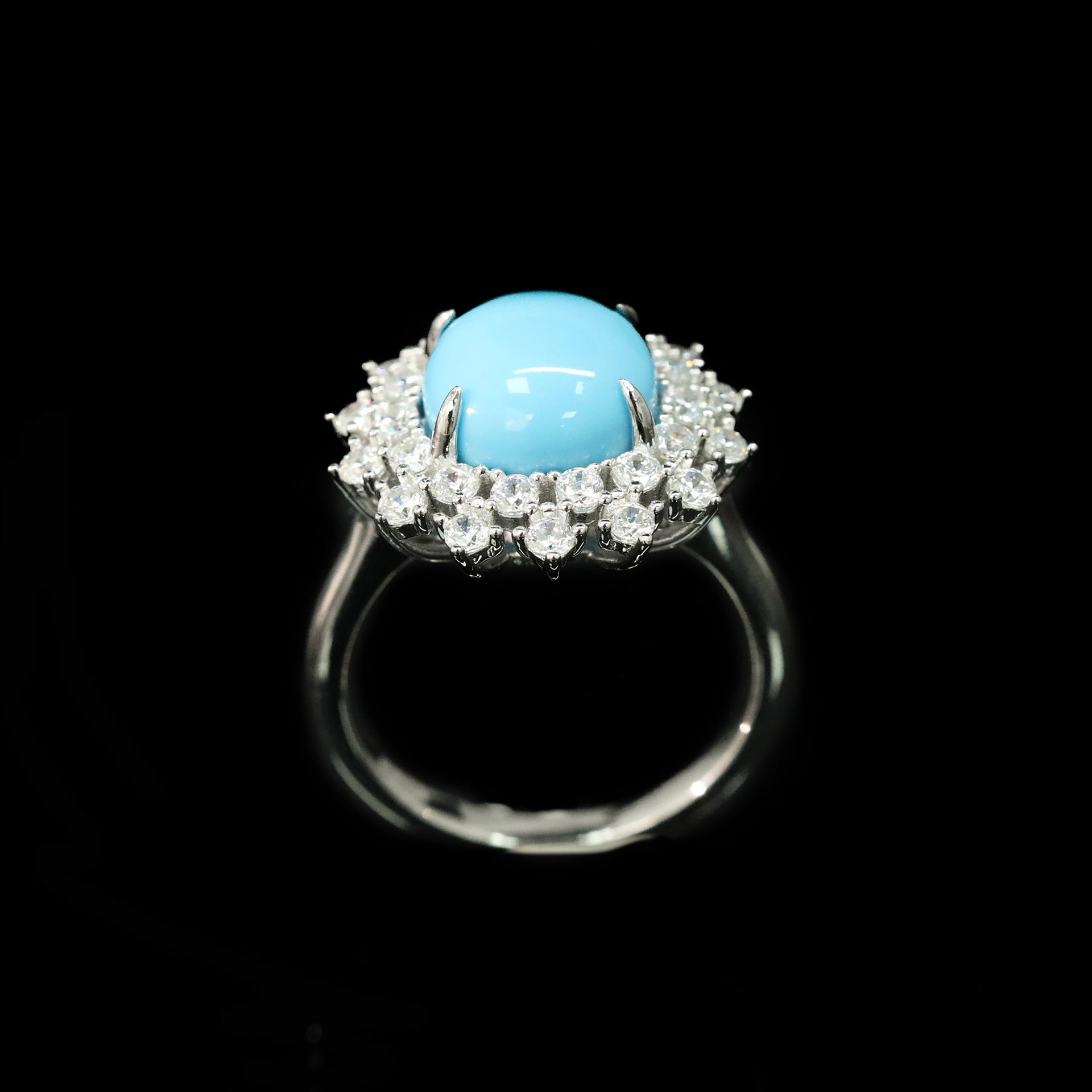 FleurBleue™ 925 Gold-Plated Blue Topaz Ring