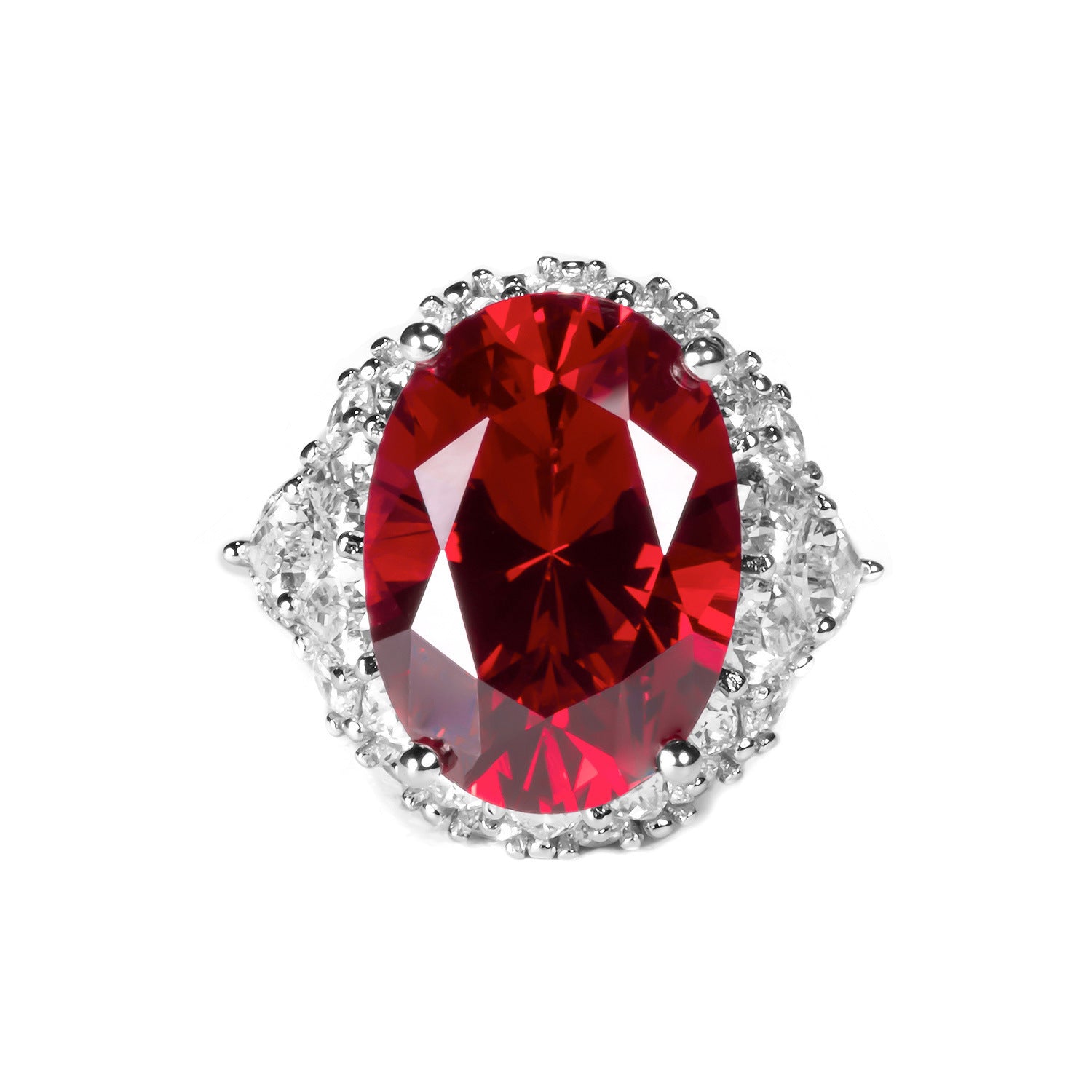 Royal Ruby Ring – S925 Silver with 13×18mm Pigeon Blood Red Zircon
