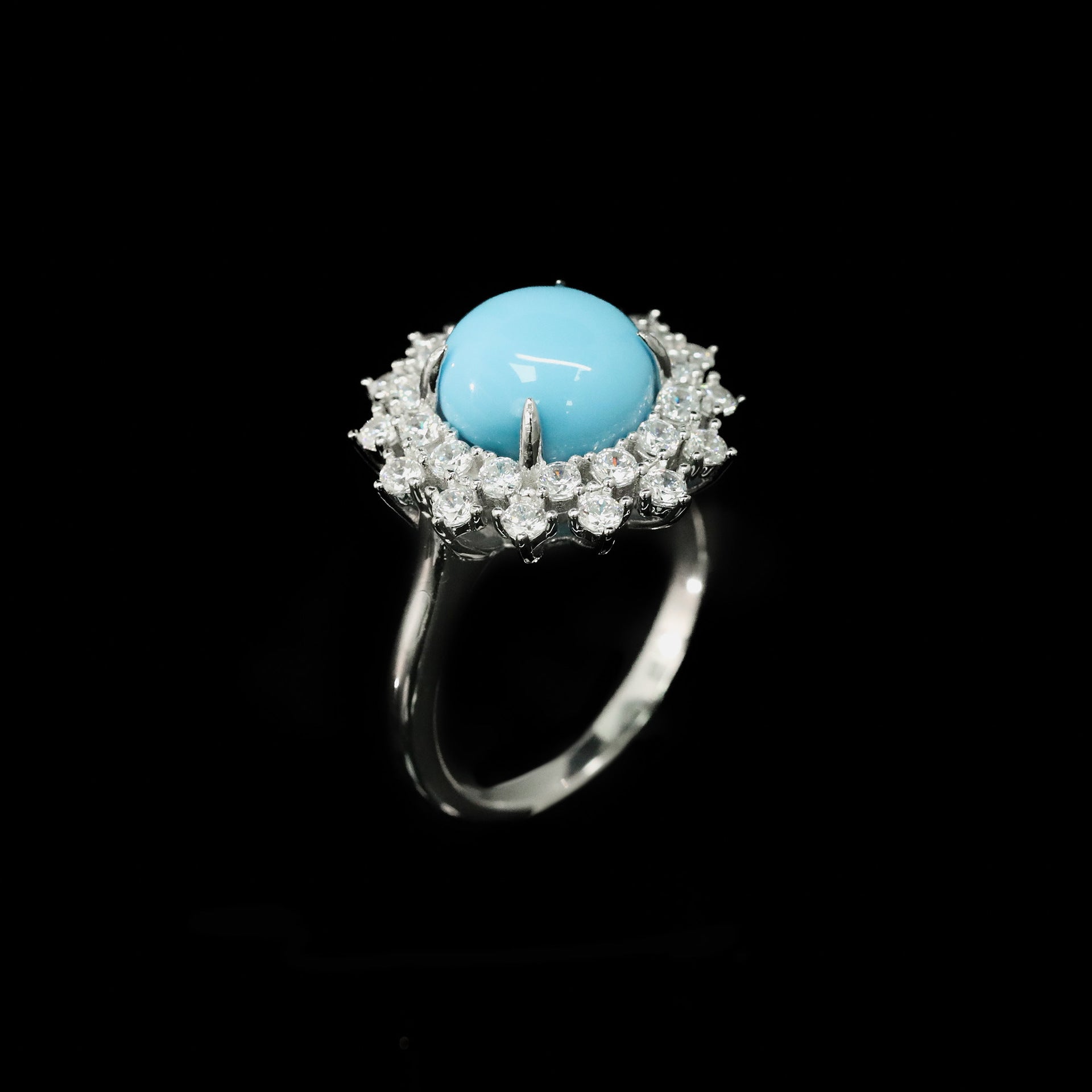 FleurBleue™ 925 Gold-Plated Blue Topaz Ring
