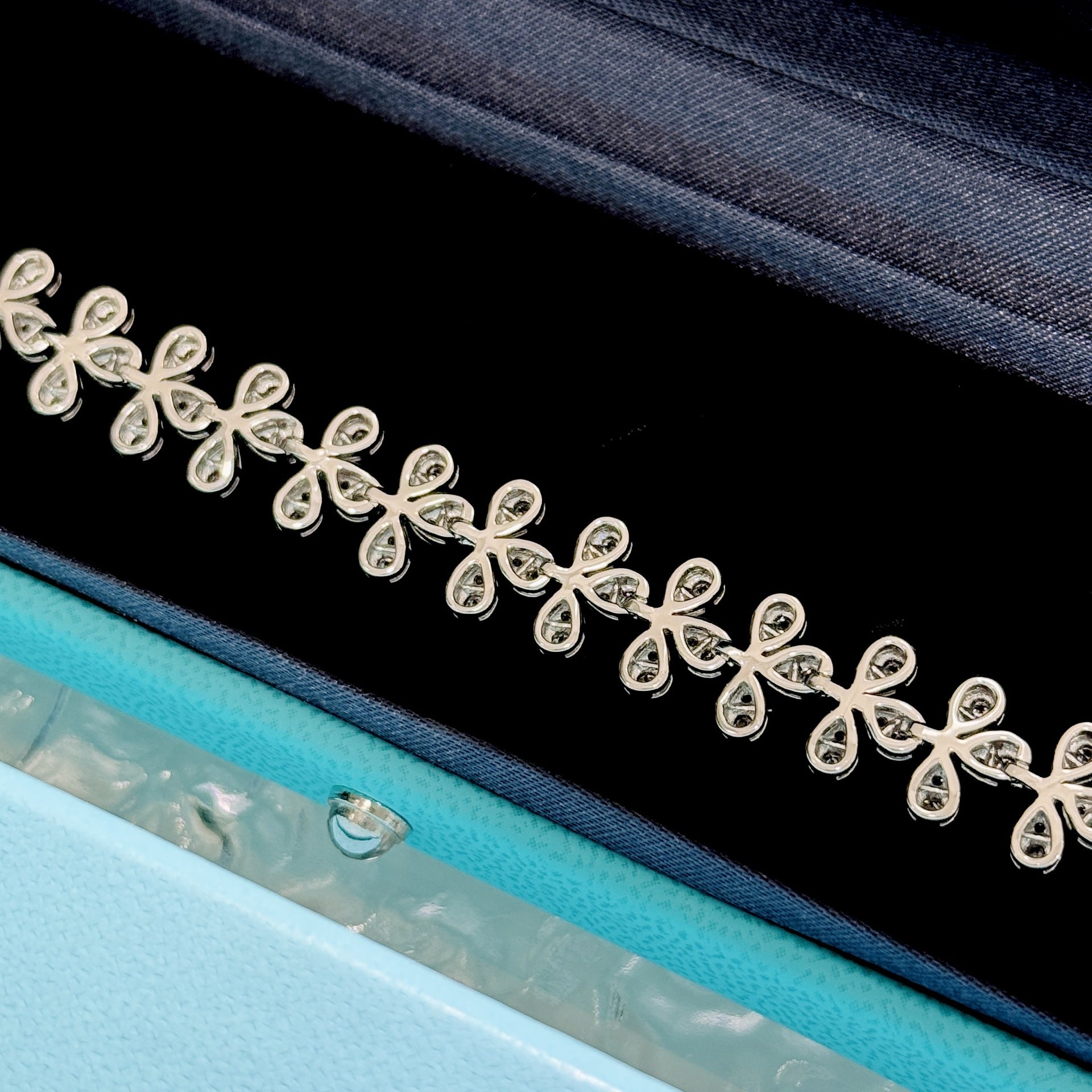 PlumeRoyale™ S925 Silver Teardrop & Petal Pavé