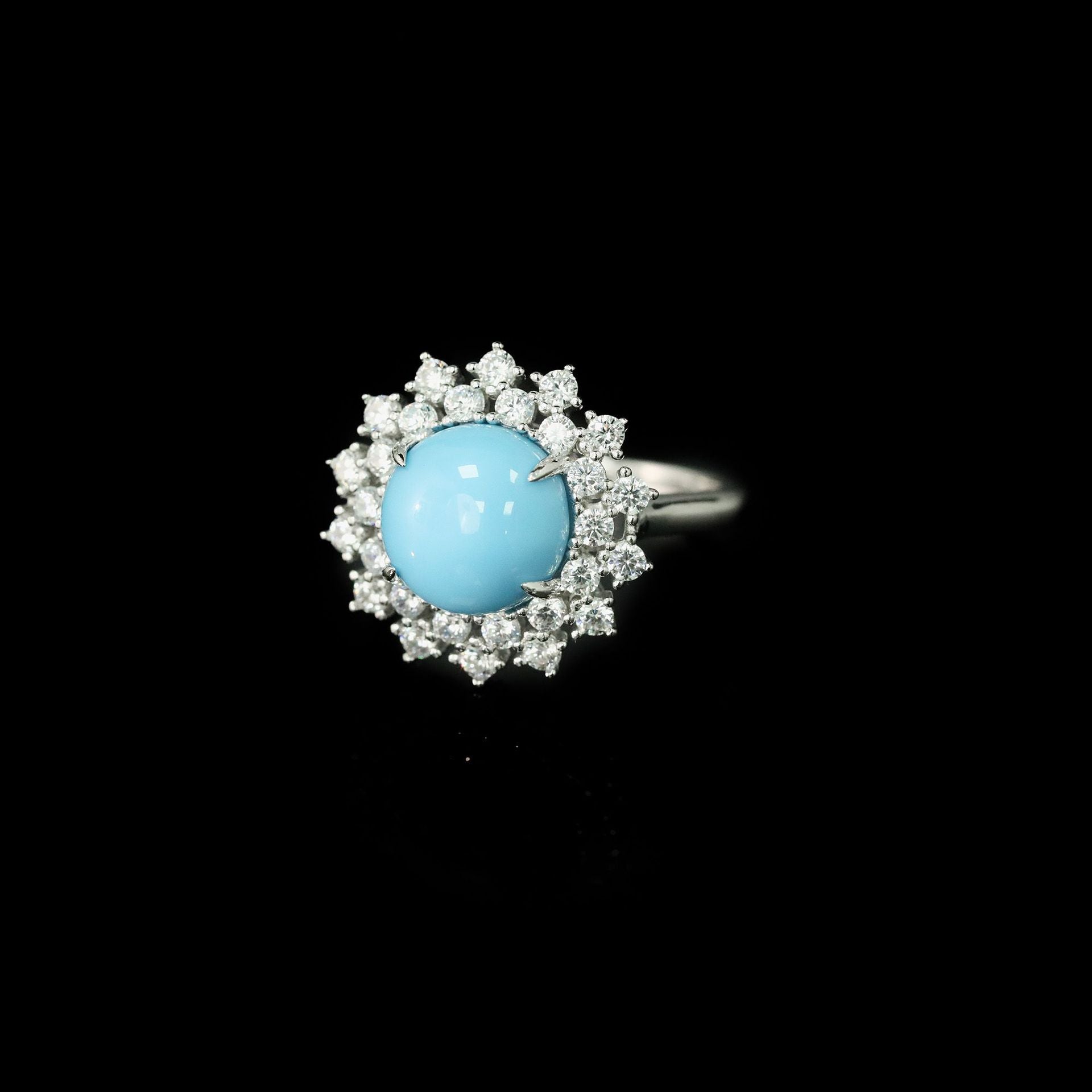 FleurBleue™ 925 Gold-Plated Blue Topaz Ring