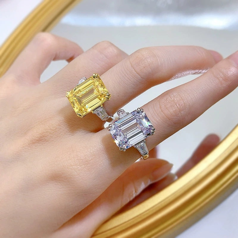 Citrine Baguette Diamond Statement