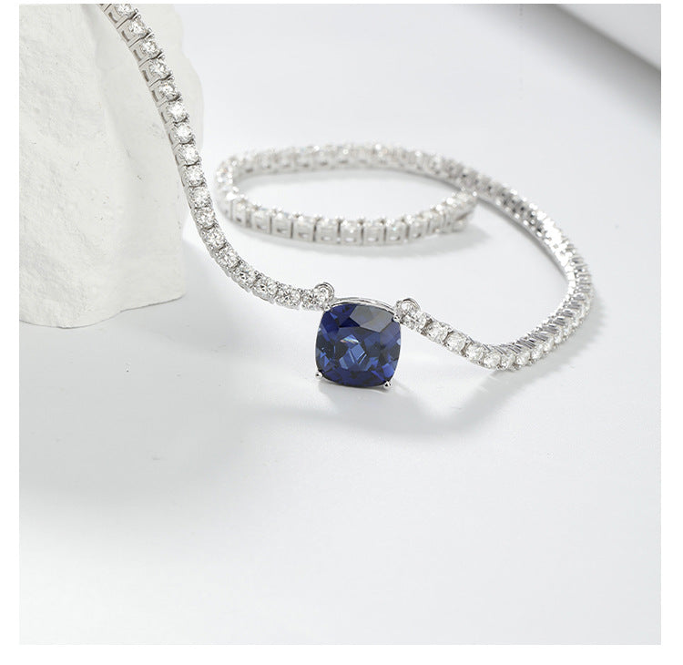 Celestia™ S925 Sapphire & Moissanite Tennis Necklace