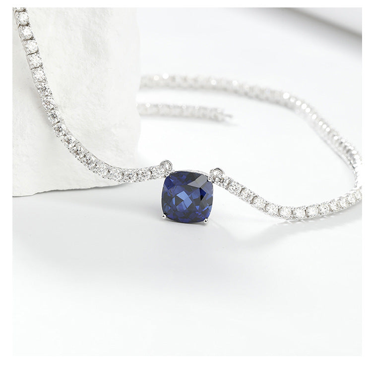 Celestia™ S925 Sapphire & Moissanite Tennis Necklace