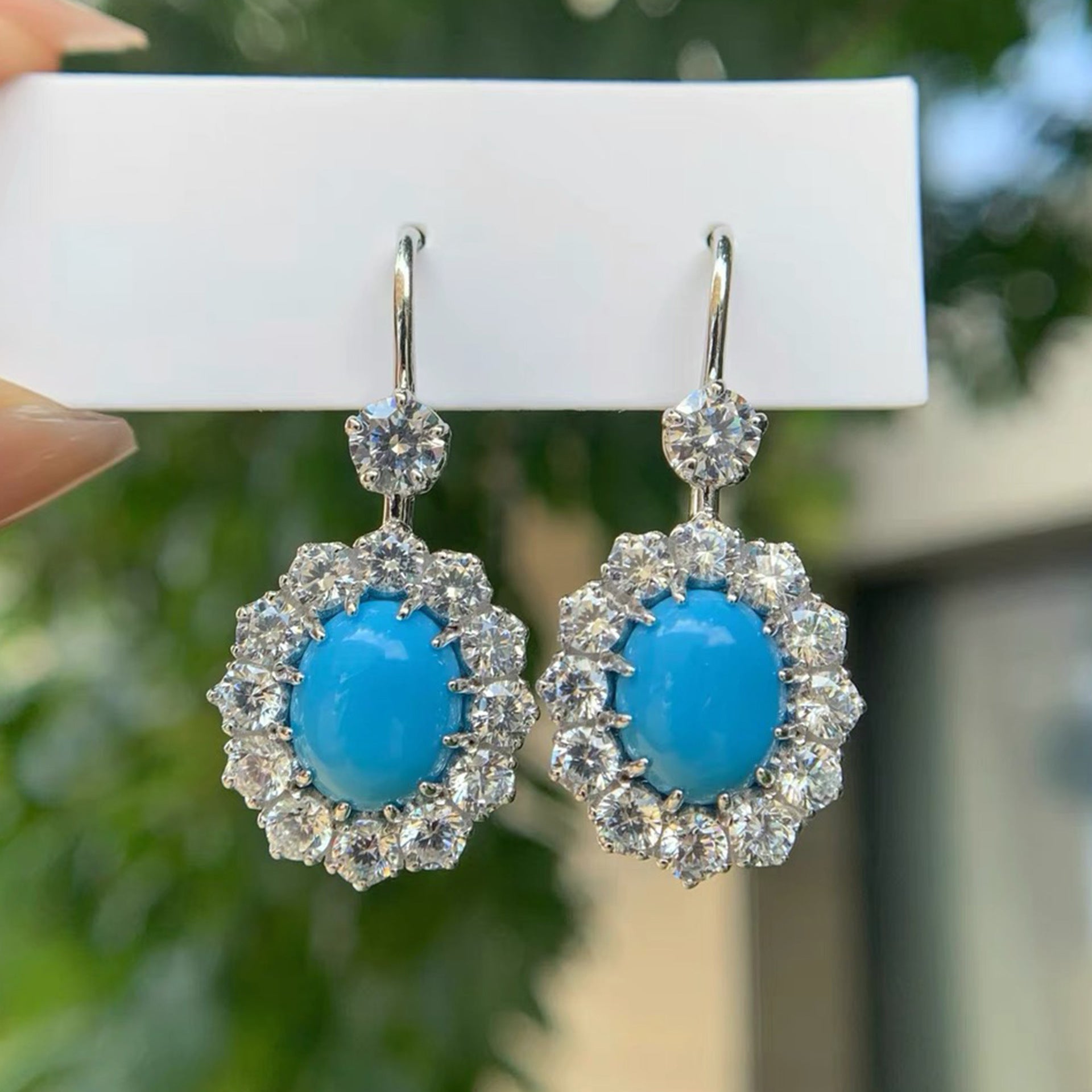 Lunaria™ 925 Gold-Plated Blue Topaz Drop Earrings