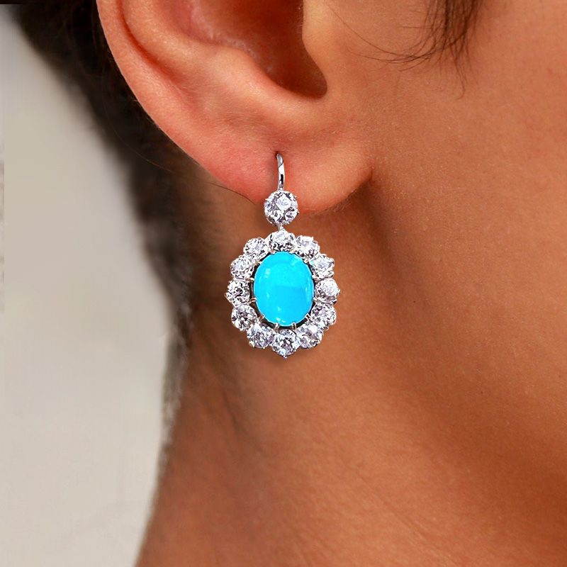 Lunaria™ 925 Gold-Plated Blue Topaz Drop Earrings