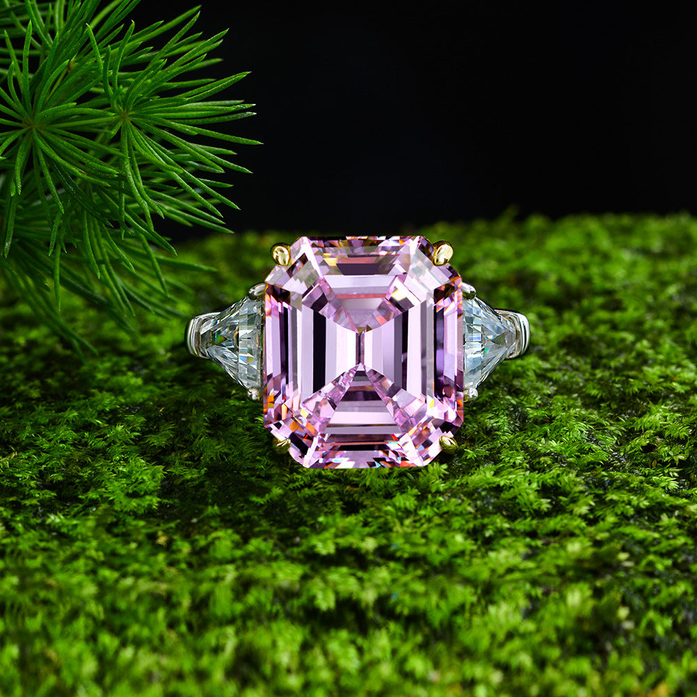 Regalia Bold-Cut Ring – 12ct Luxe Look in 925 Silver
