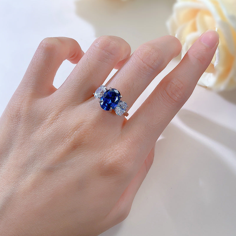 Royal Blue Crown Ring
