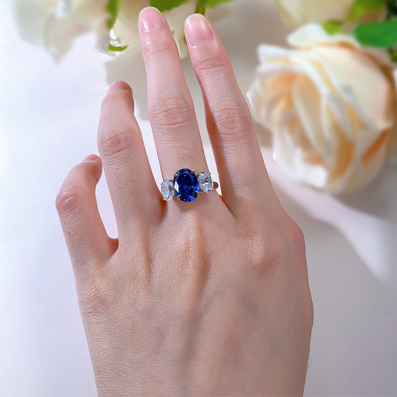 Royal Blue Crown Ring