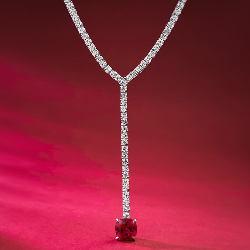 Élan Y-Drop Necklace – 925 Silver Elegance for Modern Women