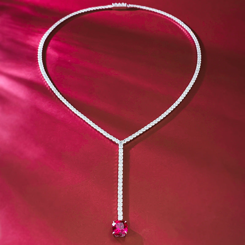 Élan Y-Drop Necklace – 925 Silver Elegance for Modern Women