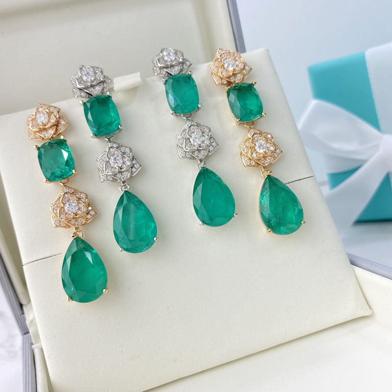S925 Rose & Camellia Earrings