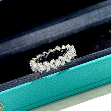 S925 Silver Victorian Four-Leaf Clover Ring