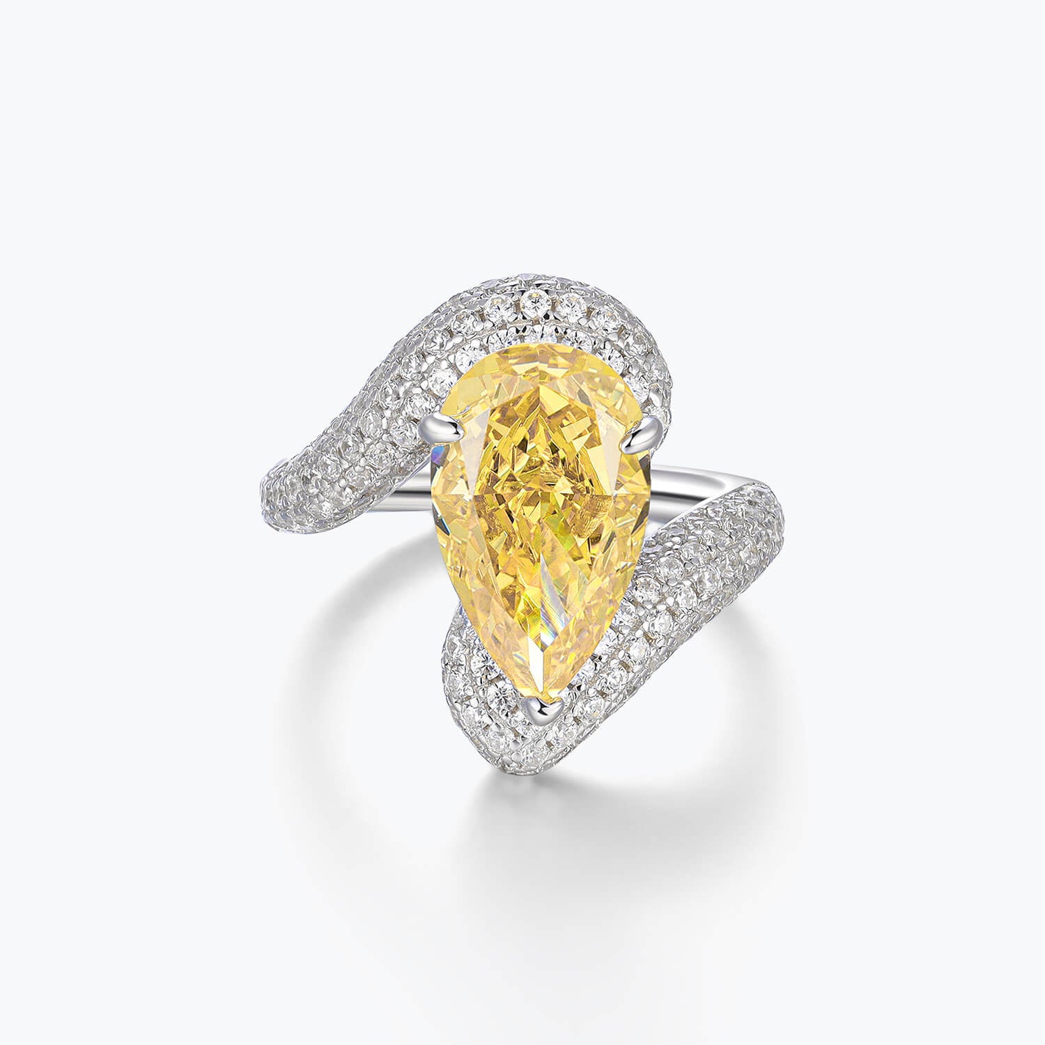 Yellow Drop-Cut Ring