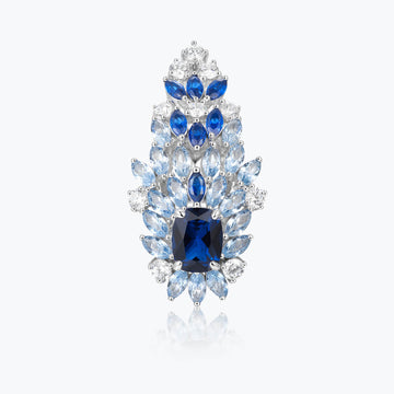 High-End Royal Blue Statement Ring