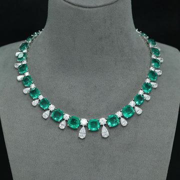 Colombienne™ 925 Gold-Plated Colombian Emerald Necklace