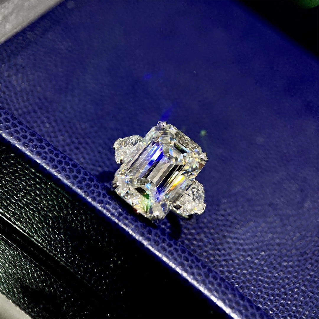 Imperial Radiance – S925 12-Carat Tower-Cut Ring
