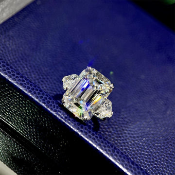 Imperial Radiance – S925 12-Carat Tower-Cut Ring