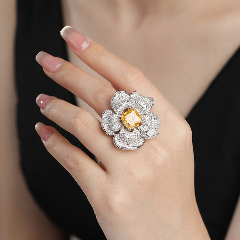 Florence™ Radiant-Cut Yellow Diamond Ring