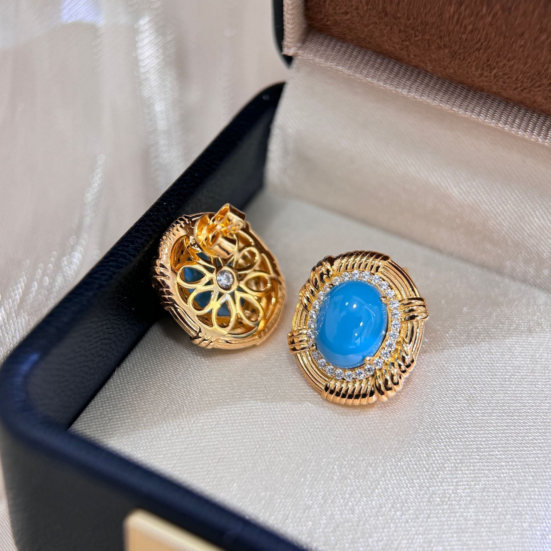 TurquoiseDynasty™ S925 Gold-Brushed Vintage Earrings