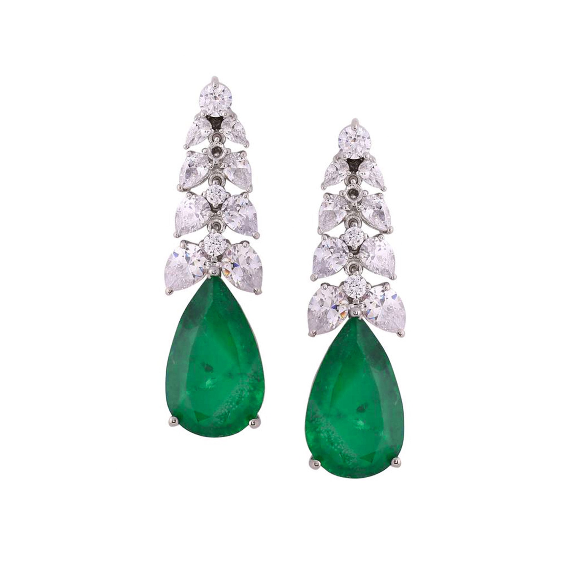 ÉmeraudeLarmes™ 925 Gold-Plated Emerald Drop Earrings