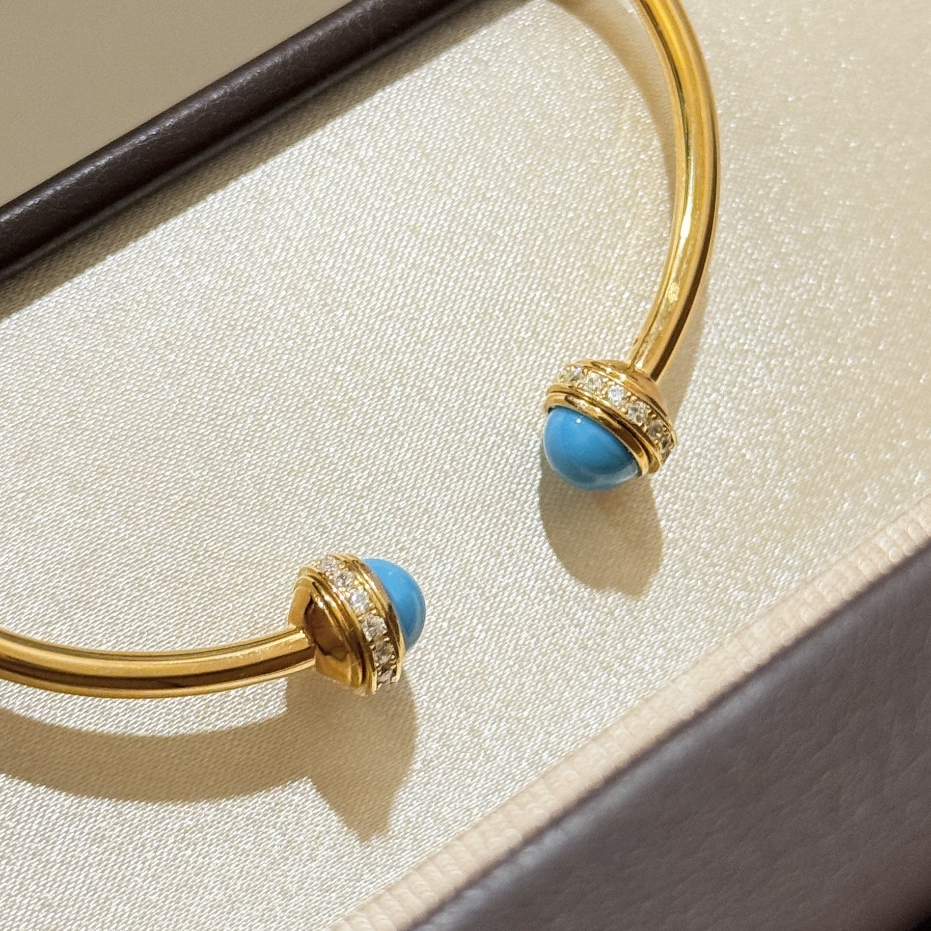 FortuneSpin™ S925 Silver Turquoise Spinner Bangle
