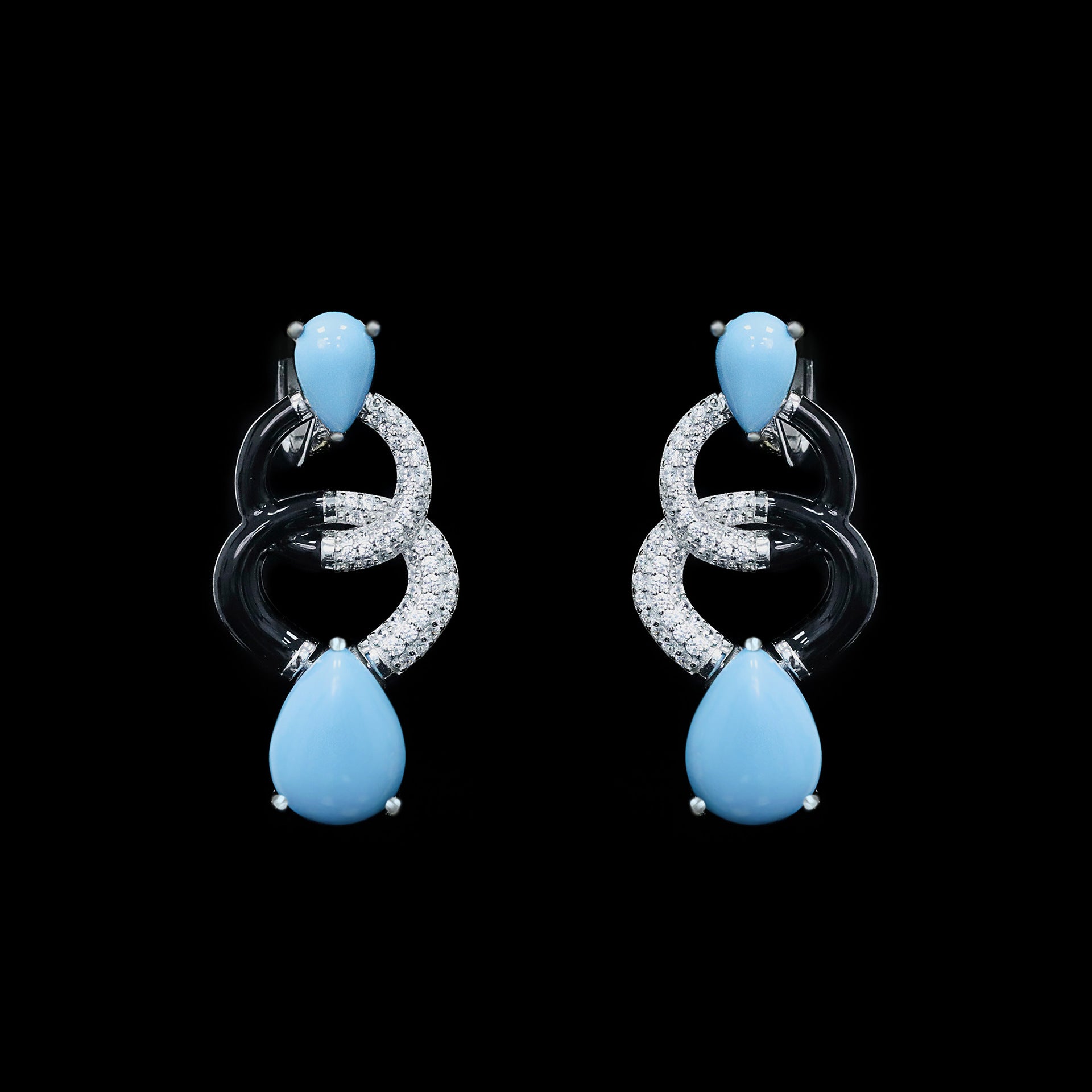 Celeste™ 925 Gold-Plated Blue Topaz Drop Earrings