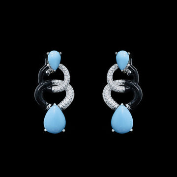 Celeste™ 925 Gold-Plated Blue Topaz Drop Earrings