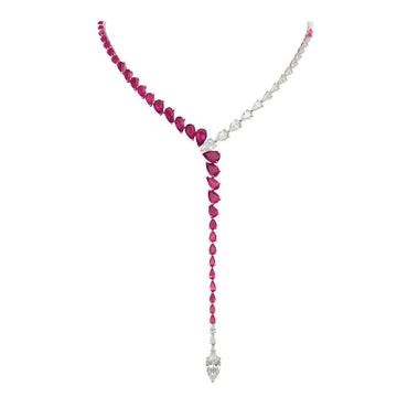 Serpentina Rouge™ 925 Gold-Plated Ruby Y-Necklace