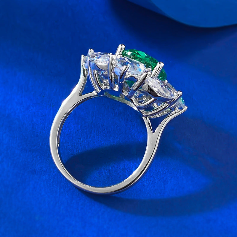 Paraiba Glow Ring – 10×12mm Simulated Gemstone in S925 Silver