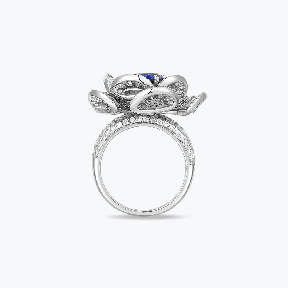 Blue Blossom Couture Ring