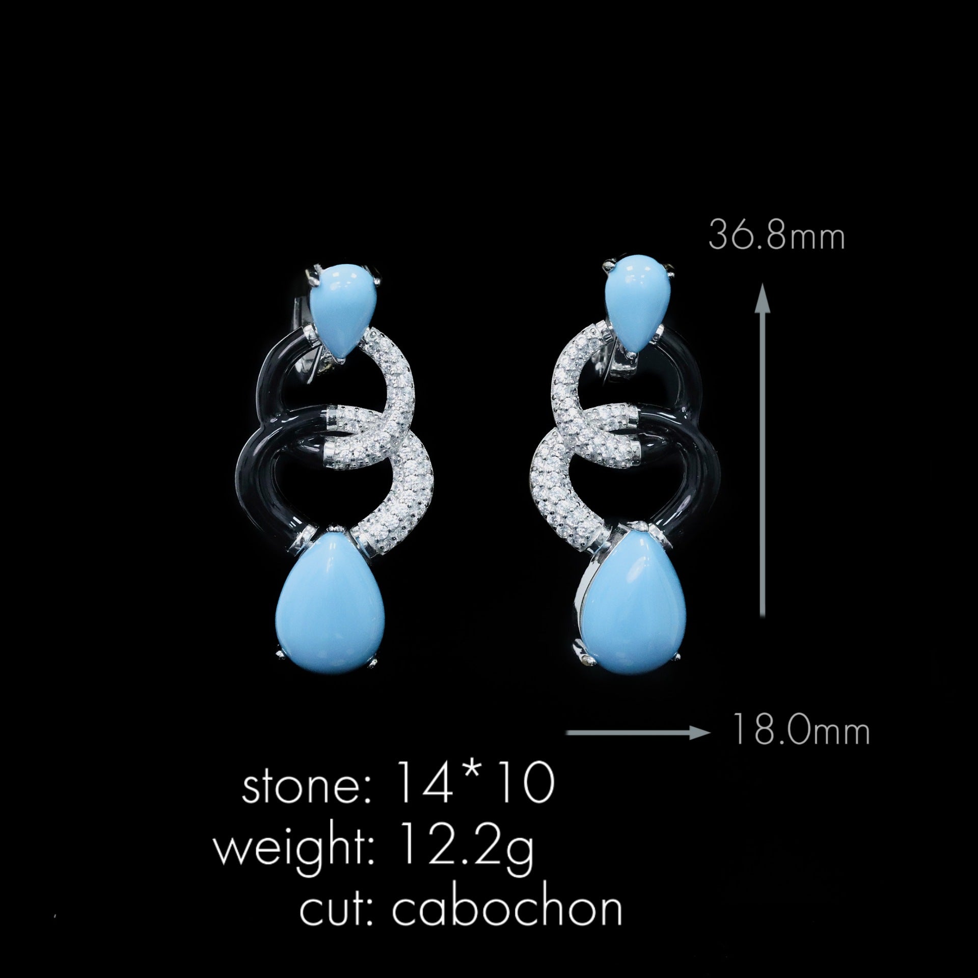Celeste™ 925 Gold-Plated Blue Topaz Drop Earrings