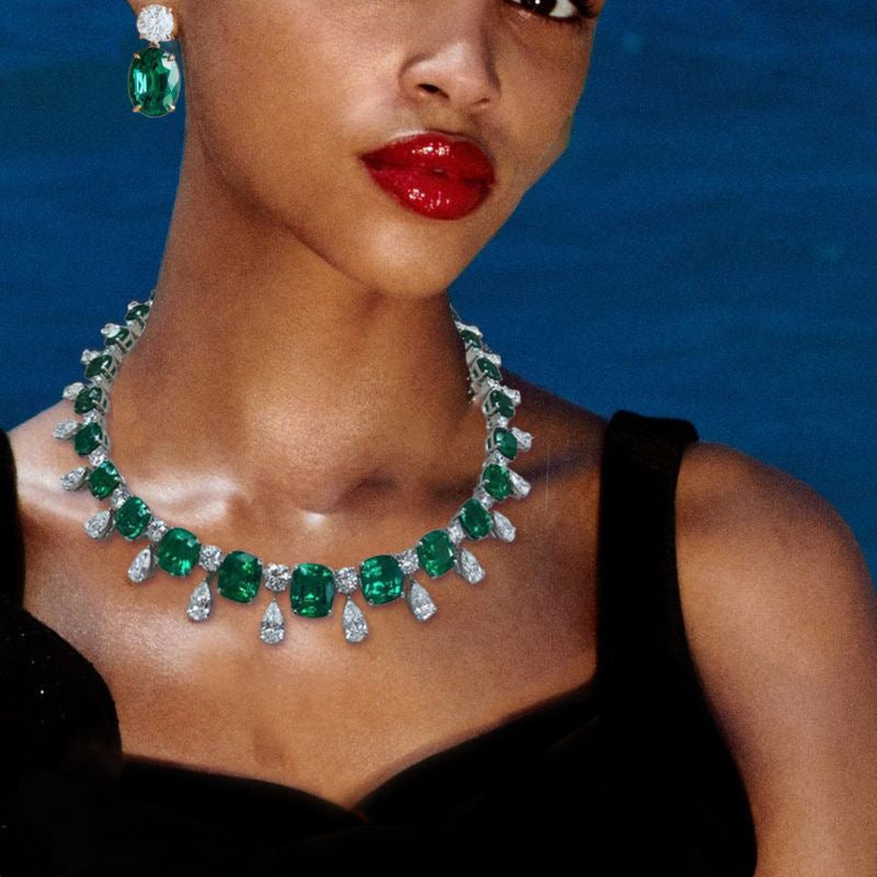 Colombienne™ 925 Gold-Plated Colombian Emerald Necklace