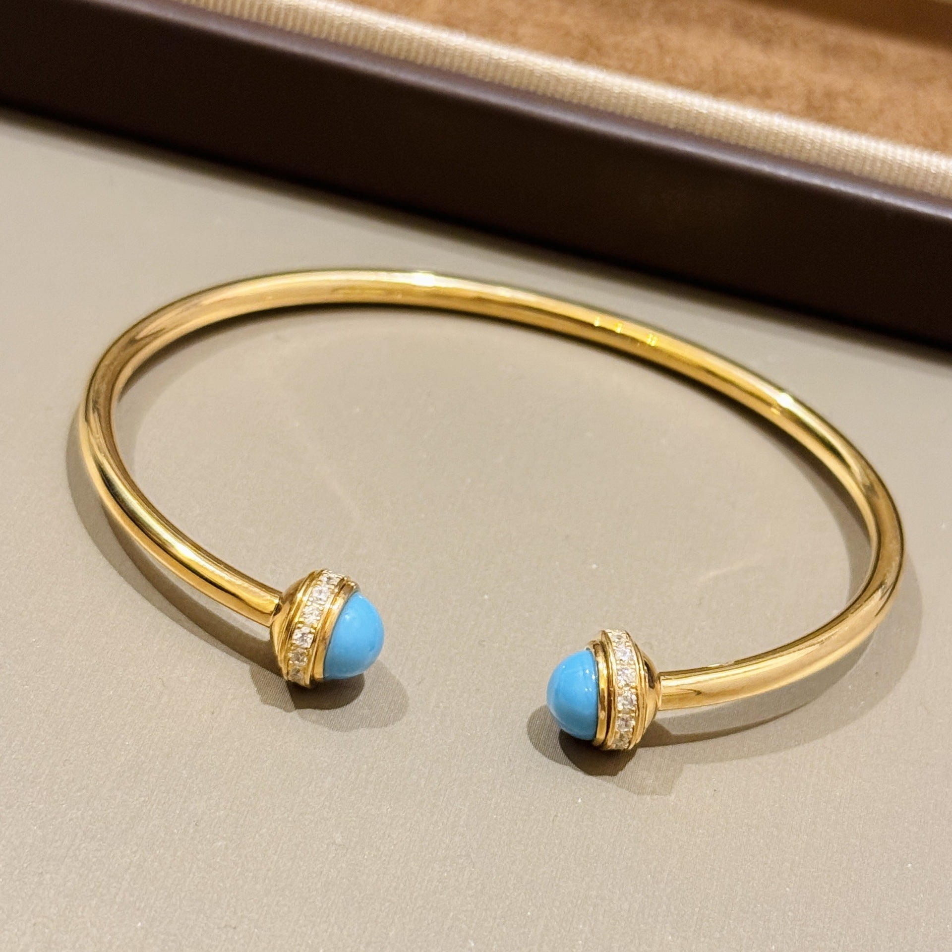 FortuneSpin™ S925 Silver Turquoise Spinner Bangle