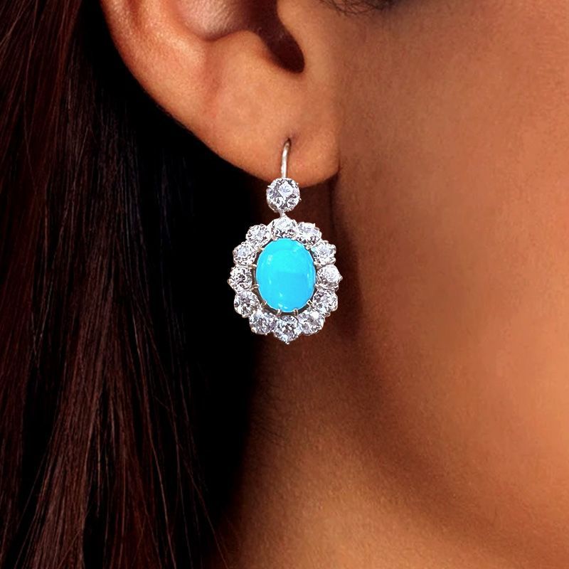 Lunaria™ 925 Gold-Plated Blue Topaz Drop Earrings